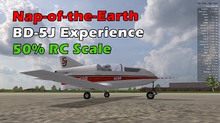 In-Flight Camera Views on the 50%-Scale RC BD-5J. Flying Very Low at Speed without Crashing.