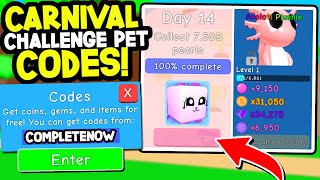 MAXED CARNIVAL CHALLENGE CODES IN BUBBLE GUM SIMULATOR! Roblox