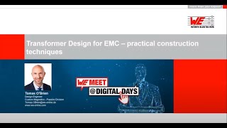 WE meet @ Digital Days 2021: Transformer Design for EMC – practical construction techniques