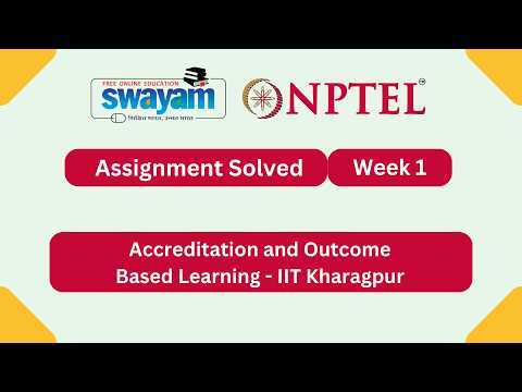 Accreditation and Outcome Based Learning Week 1 | NPTEL ANSWERS 2026 #nptel2026 #myswayam #nptel