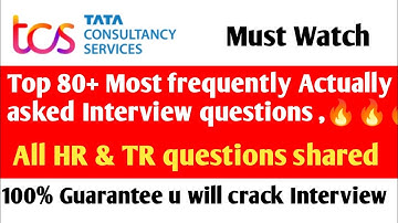 TCS interview questions | DIGITAL| NINJA| TCS 80+ Frequently asked interview questions| TCS NQT 2022
