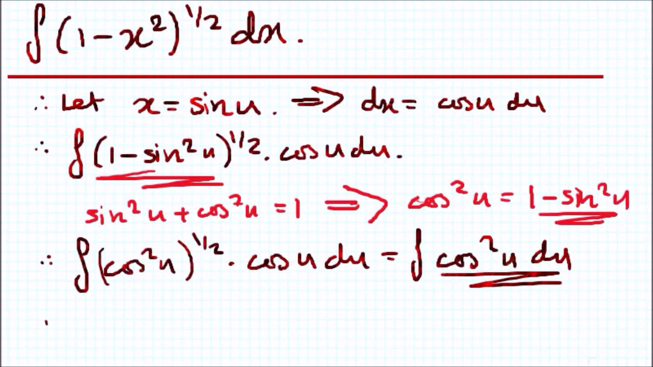 Integral Of Sqrt 1 x 2 Using Integration By Substitution Trig integral-of-sqrt-1-x-2-using-integration-by-substitution-trig