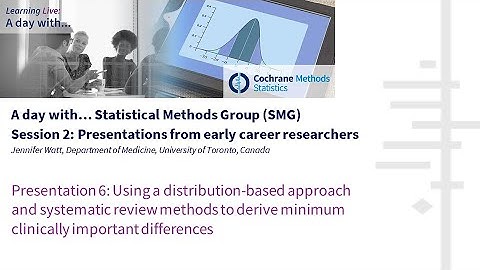 Using a distribution-based approach & SR methods to derive minimum clinically important differences