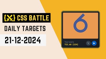 CSS Battle Daily Targets Solution | December 21, 2024 | #html #css #cssbattle