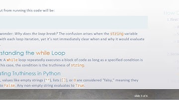 Understanding the while Loop in Python with String Arguments: Why Does It Break?