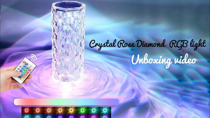 Crystal Table Lamp Unbox and Review - 3 Colors Touch Crystal Table Lamp VS  RGB Crystal Table Lamp 