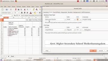 LibreOffice Calc Table Formating_Tutorial in Malayalam