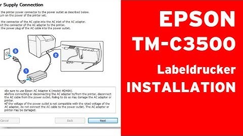 EPSON TM-C3500 Installation Computer Tintenpatronen Etiketten