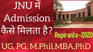 JNU Admission!!UG,PG,MPhil,PhD,MBA!!Aspirants-2020