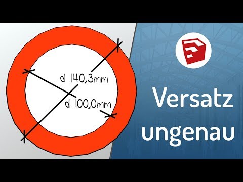 [SketchUp] Ist das Versatzwerkzeug am Kreis ungenau?   | QuickTipp