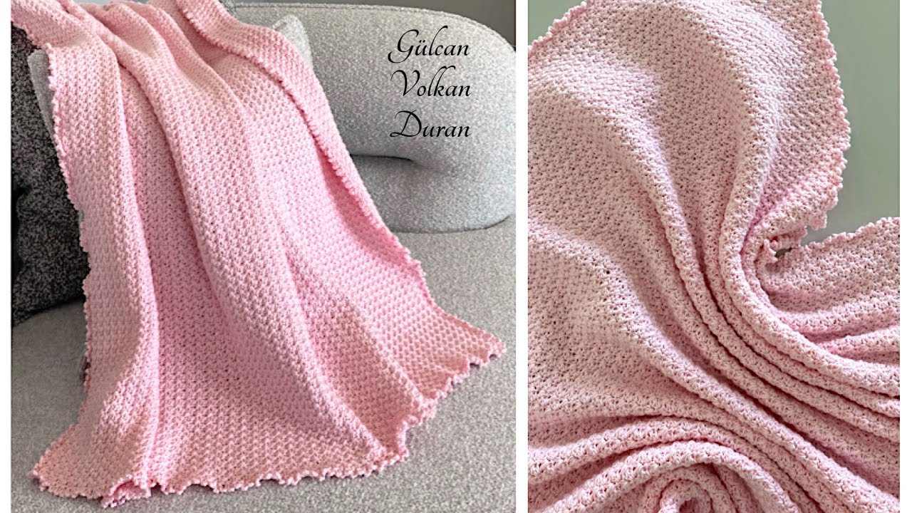 EN KOLAY ÖRGÜ BATTANİYE MODEL ANLATIMI - Örgü Bebek Battaniye Yapımı 