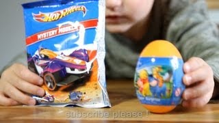 Hot Wheels, Winnie the Pooh and Kinder Surprise Barbie - Opening Eggs Video​​​
