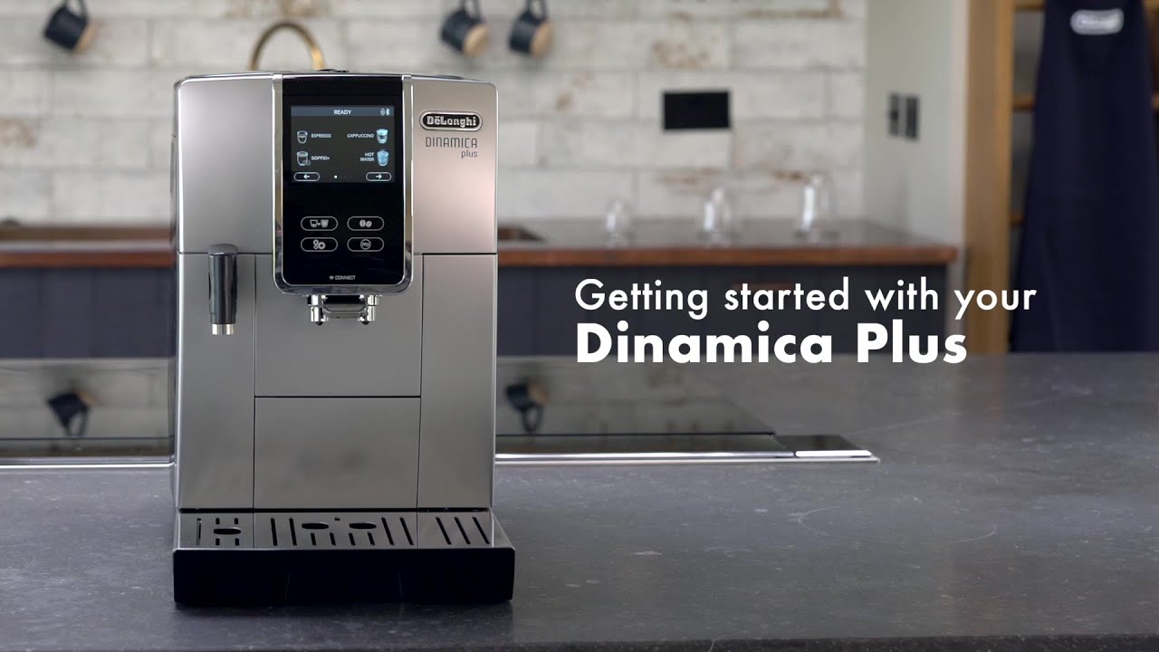 De'Longhi Dinamica Plus, Smart Coffee and Espresso Super Automatic Machine  with Coffee Link Connectivity App and Automatic Milk Frother in Titanium