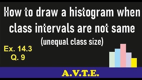 How to draw a histogram when class intervals are not same (unequal class size) || Ex. 14.3 Q. 9