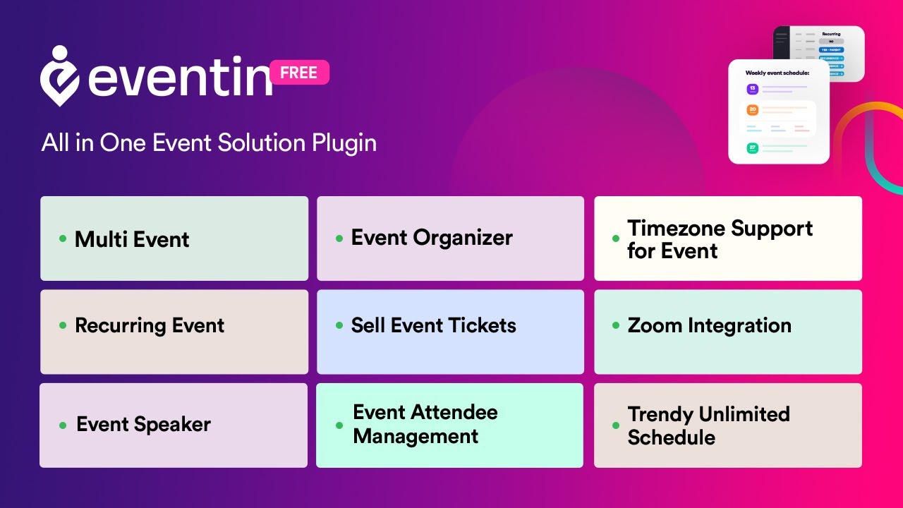 New Update WP Eventin - WordPress Event Conference Solution Plugin Free