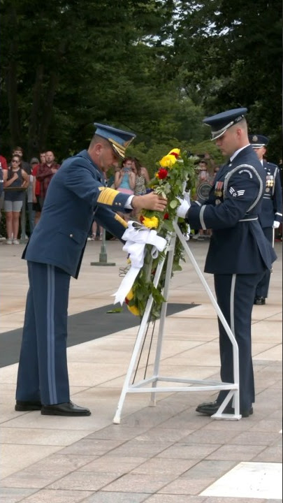 Lt. Gen. Viorel Pana of the Romanian Air Force participated in a Wreath-Laying Ceremony at ANC