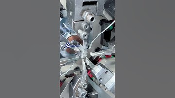 HCT-1025, 0.2mm music wire forms making. #springmachine #springs #wireformingmachine #wecoilmachine