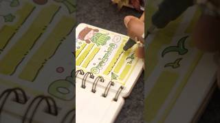 💚 Cute Green Journal With Me /Green Aesthetic #shorts #kawaii #sticker #journal