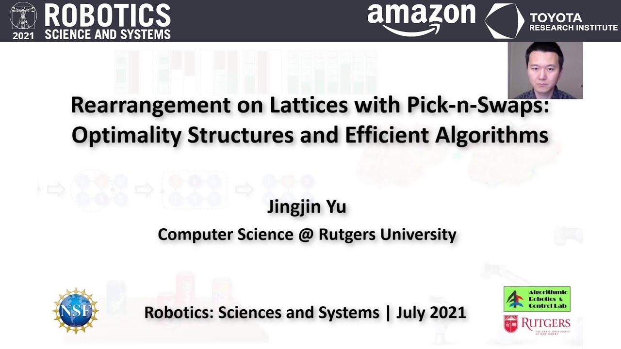 RSS 2021, Spotlight Talk 06: Rearrangement on Lattices with Swaps ...
