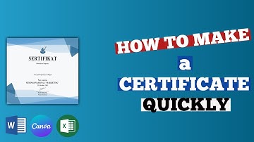 How to make multiple certificates at once using Canva, word, and excel
