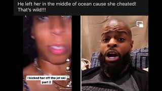 He found out she was cheating and left her in the middle of where???