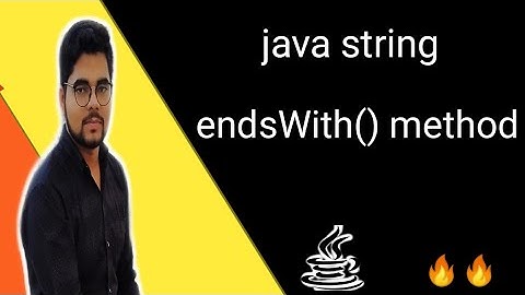 Java string endsWith() method