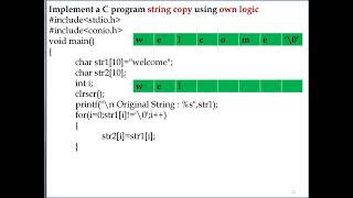 String  in C Language string copy using own logic Part 26