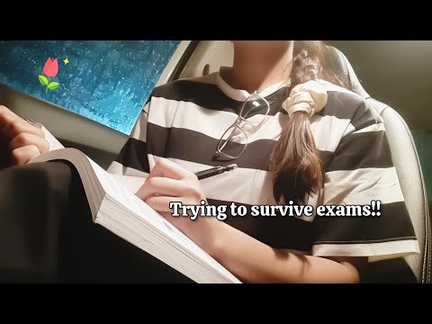 Trying to survive exams by last minute cramming!!