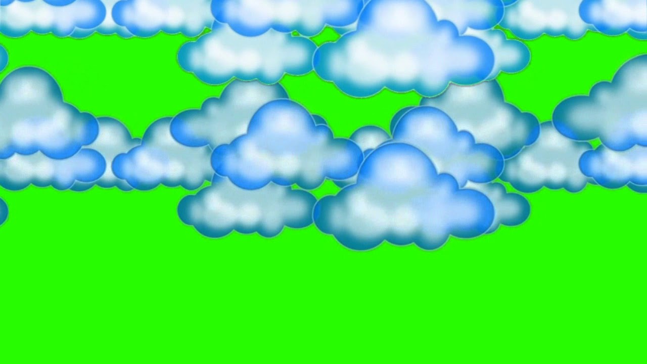 CARTOON CLOUDS GREEN SCREEN EFFECT - YouTube