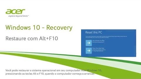 Windows 10 - Restaure com Alt+F10