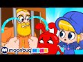 Daddy in Jail - Subtitles | Cartoons for Kids | Moonbug Kids Literacy | Morphle