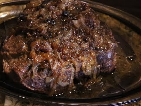 Caramelized Onions & Mushroom Roast in a Crockpot