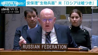 “生物兵器”主張に米「ロシアは嘘つき」　安保理(2022年3月19日)