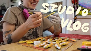 studio vlog ✿ clay magnets, sketchbooking, and bike camping!