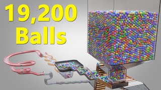 19,200 Color Balls Marble Run Loop animation V14