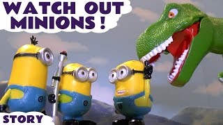 Funny Minions Stop Motion GIANT Dinosaur Story