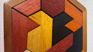 KINGOU Hexagon Tangram Wooden Brain Puzzle Review