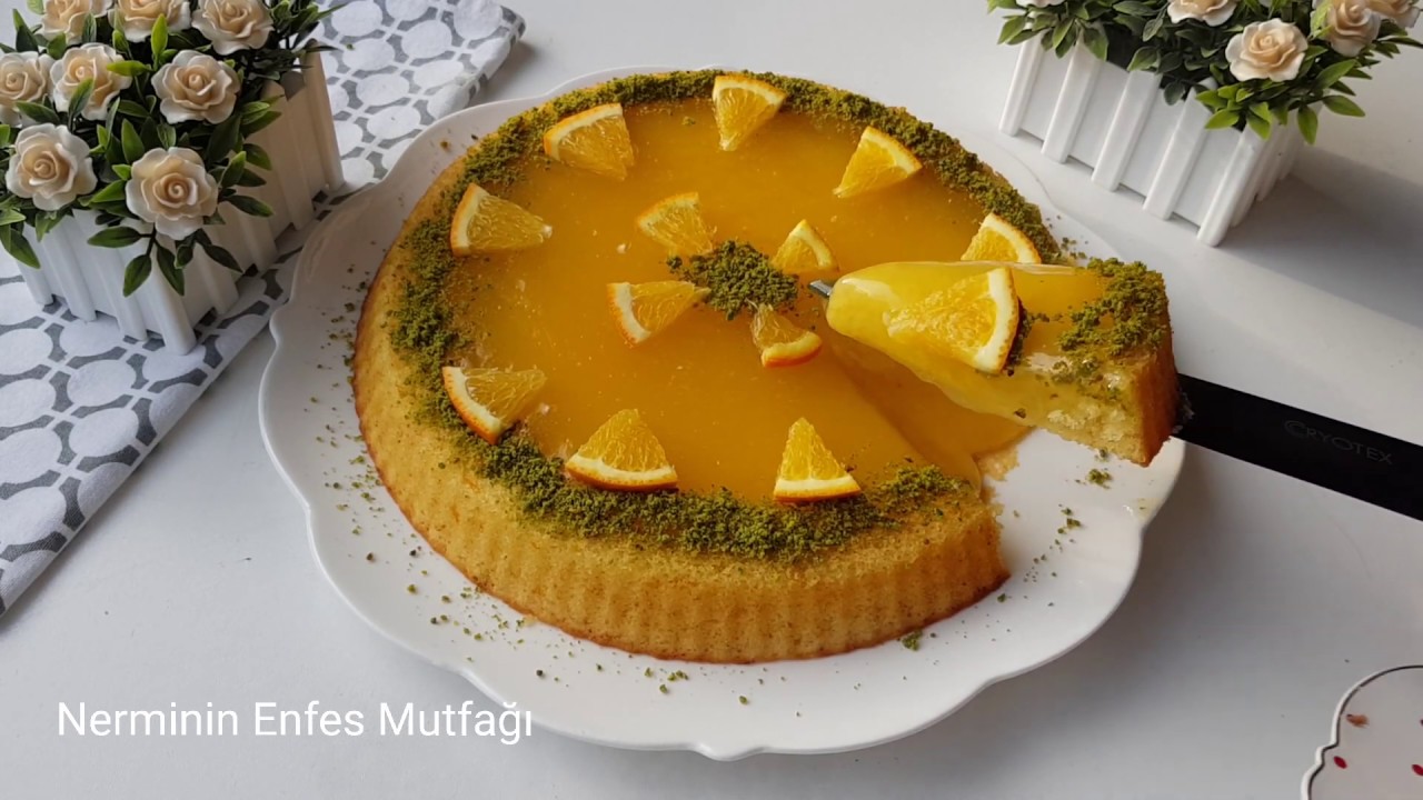 DAKİKALAR İÇİNDE HAZIRLAYACAĞINIZ YUMUŞACIK PORTAKAL SOSLU TART KEK😍👌