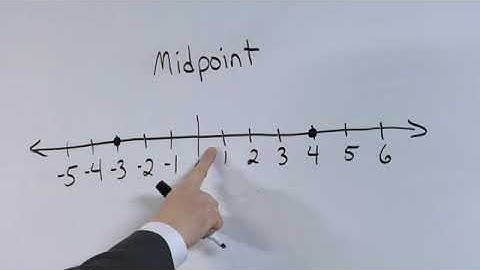 How to Show the Midpoint on a Number Line