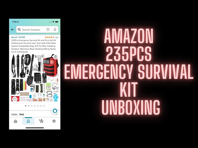 235Pcs Emergency Survival Kit and First Aid Kit Professional