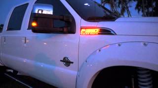 Recon Part 11-14 Ford F-350 Superduty Illuminated Emblems Amber Led