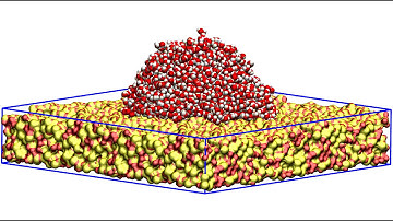 Equilibration of a Water Droplet on a Hydrophobic Annealed Surface
