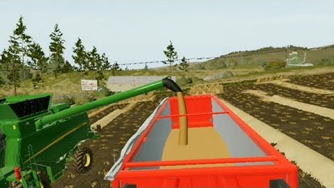 Unloading the harvester of wheat and no straw Farming simulator 20  #farming #simulator