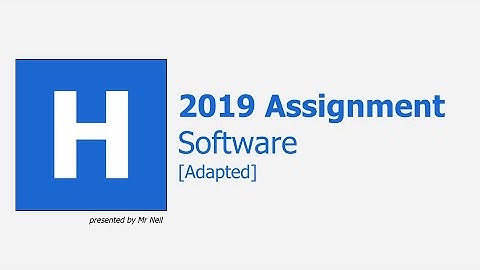 HCS: Assignment: 2019 - Software [Adapted]