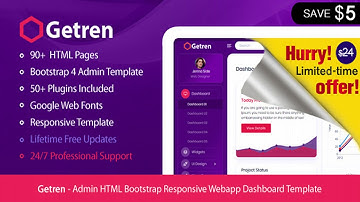 Getren – Admin HTML Bootstrap4 Responsive Webapp Dashboard Template | Themeforest Website Templates
