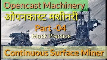 OPENCAST MACHINERY MCQ