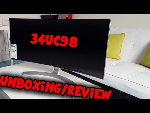 LG 34UC98 - CURVED ULTRAWIDE MONITOR UNBOXING / REVIEW