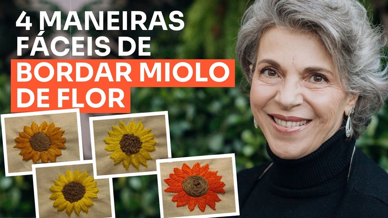 4 Maneiras fáceis de bordar miolo de Flor