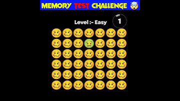 Memory Test 🤯 || Find The Odd Emoji Out || Emoji Puzzle Quiz || part 46 || #shorts #quiztime
