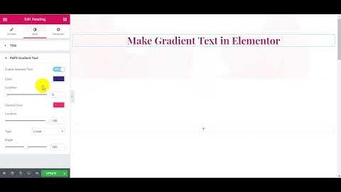 Gradient Text Elementor Tutorial | Piotnet Addons For Elementor PAFE